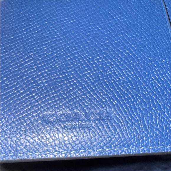 Coach Navy Leather Card Case - Picture 5 of 10